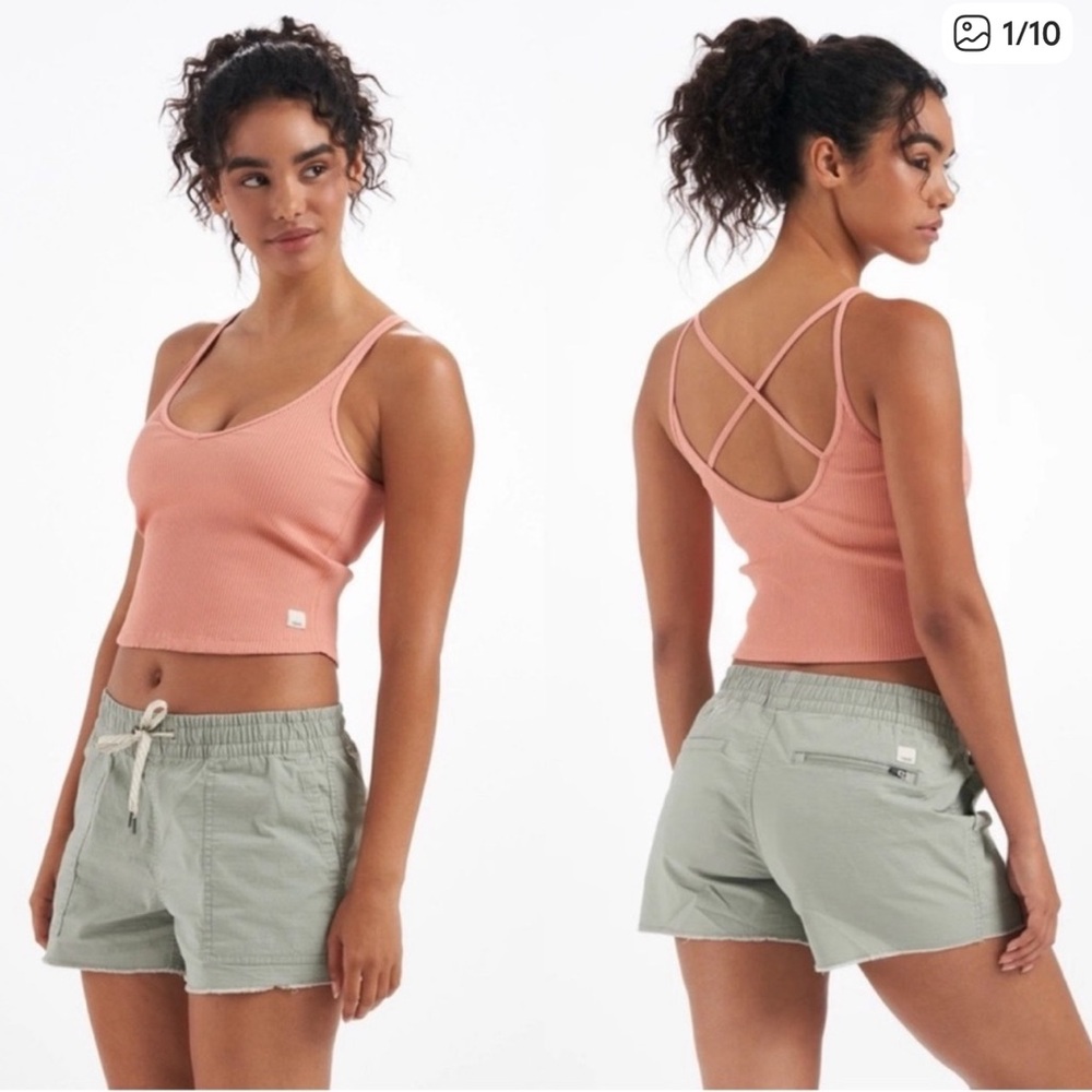 Vuori rib crop tank, size medium